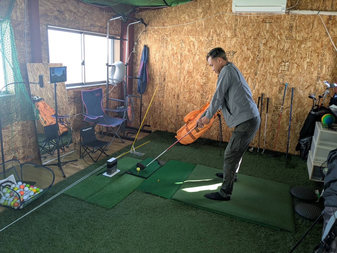 ゴルフ練習風景
